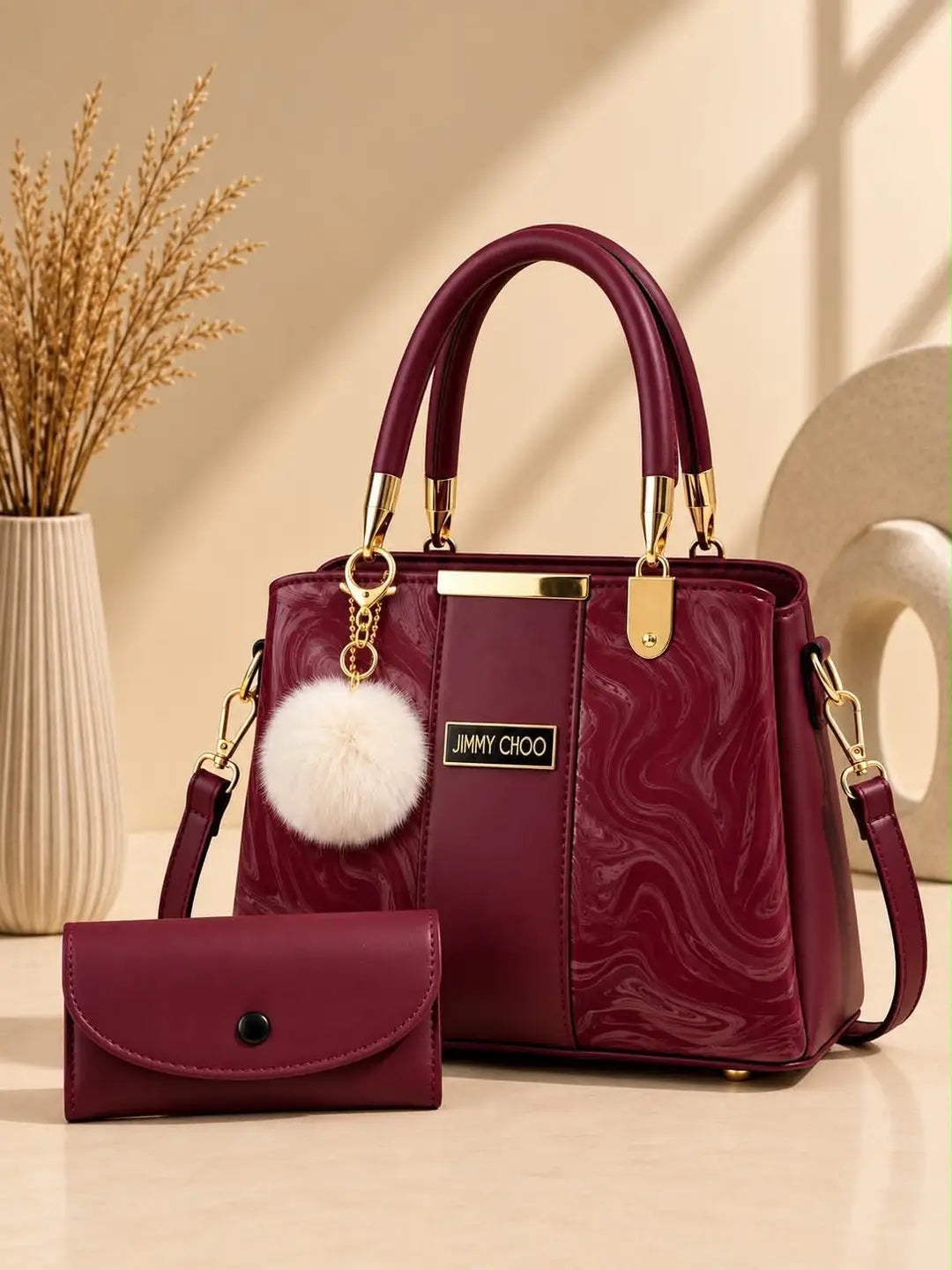 Women's Leather Plain Shoulder Bag