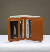 Men's Leather Bi-Fold Wallet with 6 Card Pockets