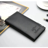 Men's Leather Wallet Brown Kangaroo Logo Minimalist