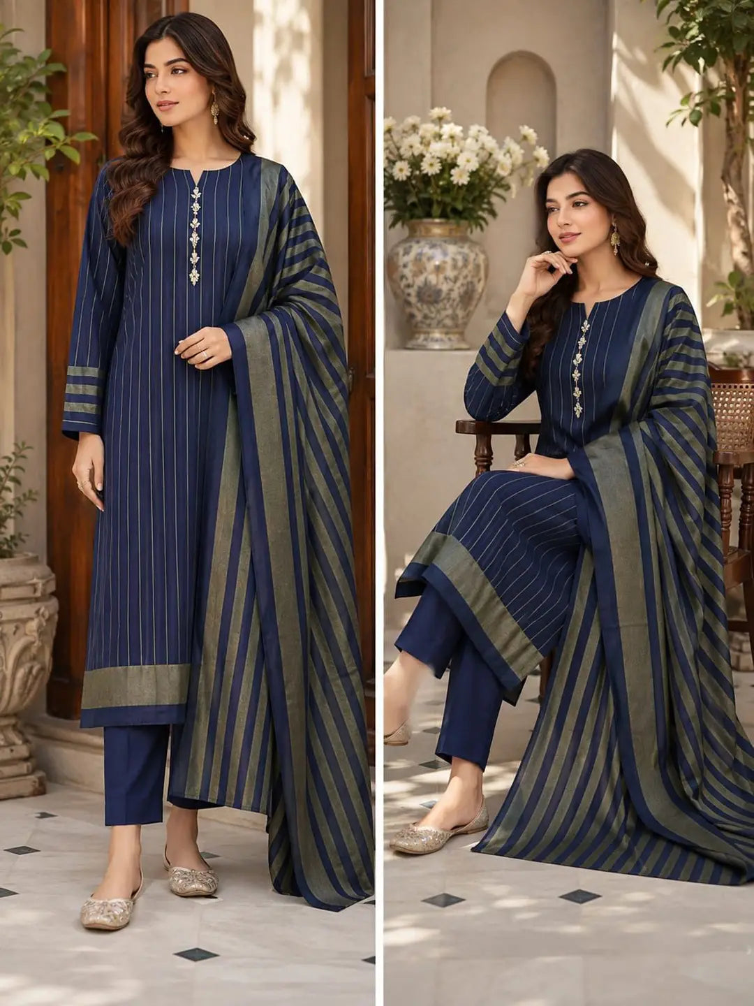 Sussi Marina Unstitched 3 Pcs Printed Suit Women's