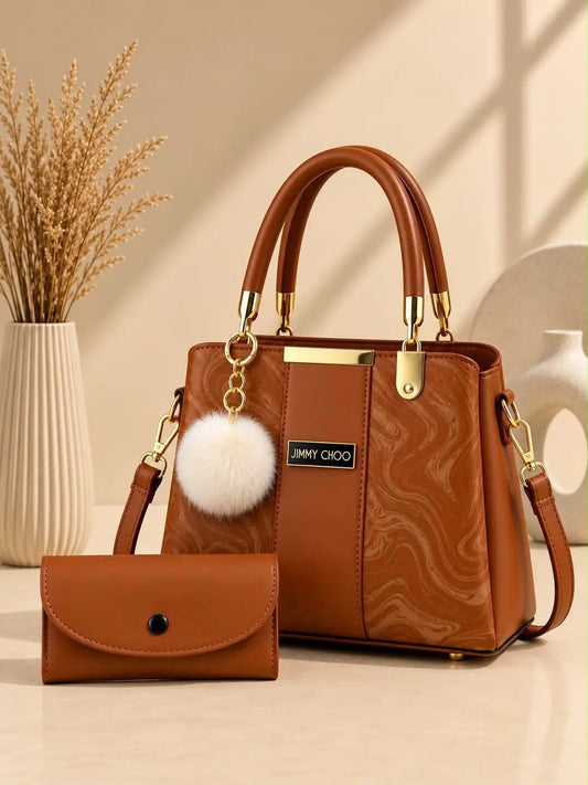 Women's Leather Plain Shoulder Bag