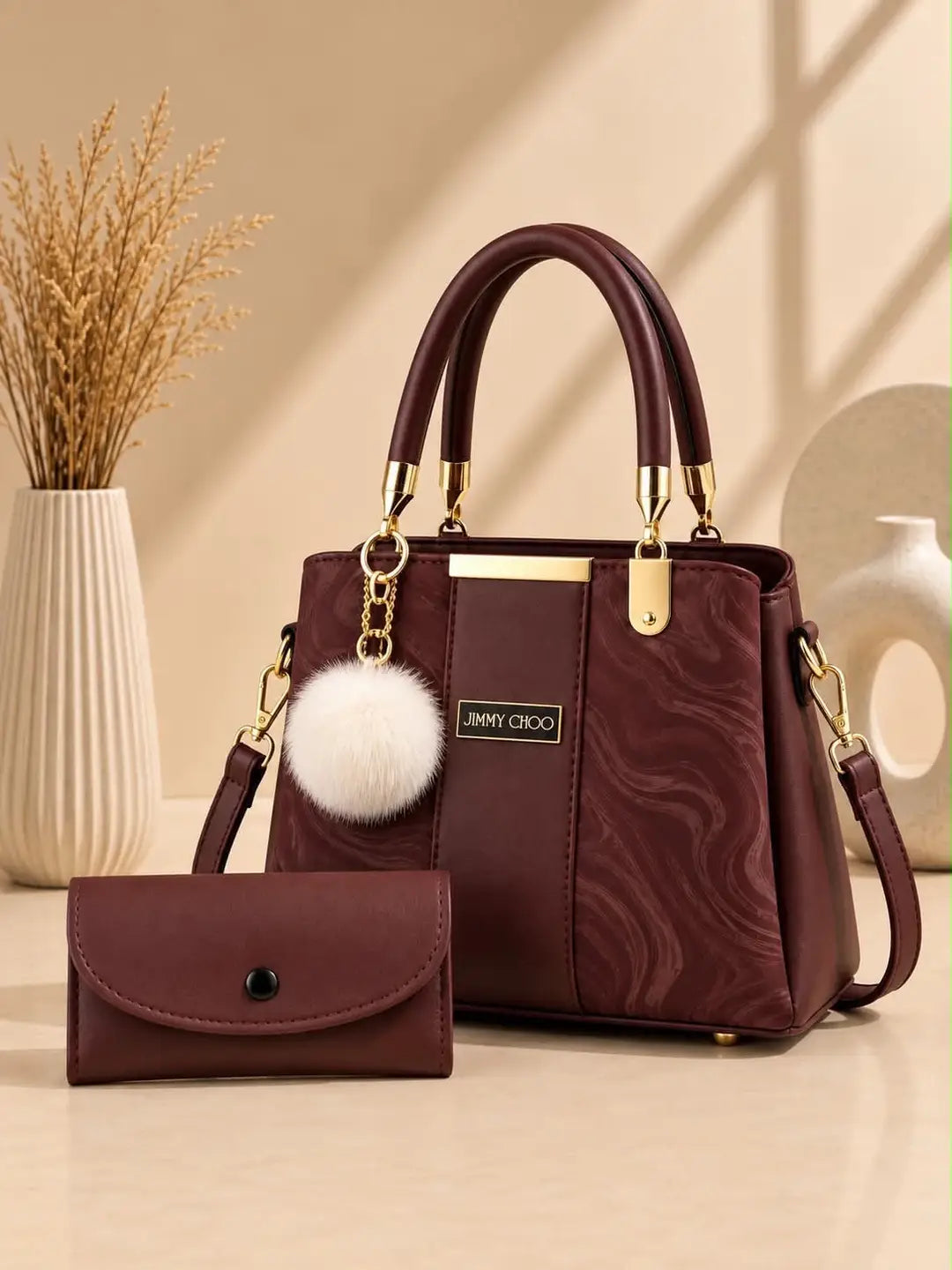 Women's Leather Plain Shoulder Bag
