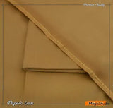 Men Cotton Unstitched Suit Light Brown Summer