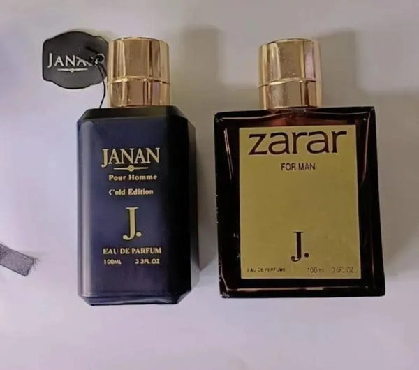 Janan & Zarar 100ml Unisex Perfume Set Black Glass