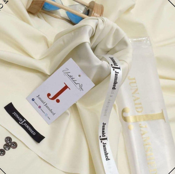 Men's Unstitched Wash & Wear Suit Cream Off White