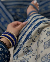 Stunning Women's Stitched Suit with Digital Print - 3 Pcs in Blue