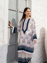 Chic Women's Stitched Printed Shirt & Trouser Set - 2 Pcs