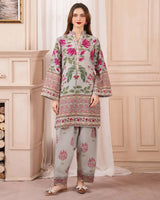 Stylish Printed Suit - 2 Pcs Shirt and Trouser for Women
