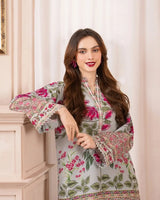 Stylish Printed Suit - 2 Pcs Shirt and Trouser for Women