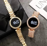 Digital Display Women's Bracelet Round Touch Watch
