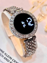 Digital Display Women's Bracelet Round Touch Watch