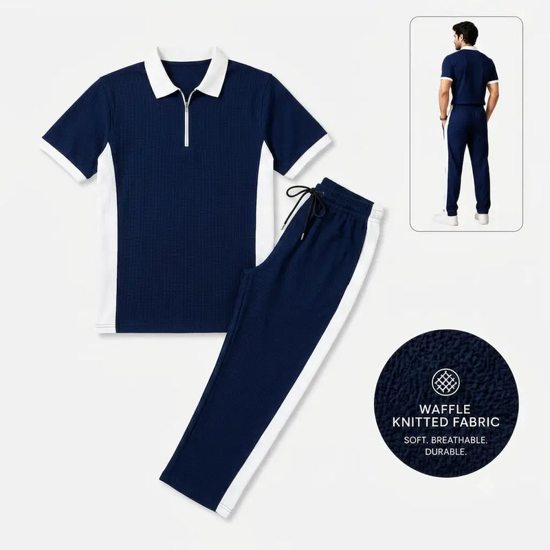 2 Pcs Men's Dri Fit Texture Track Suit