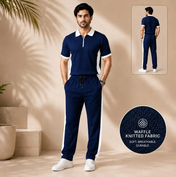 2 Pcs Men's Dri Fit Texture Track Suit