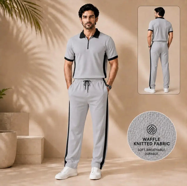 2 Pcs Men's Dri Fit Texture Track Suit