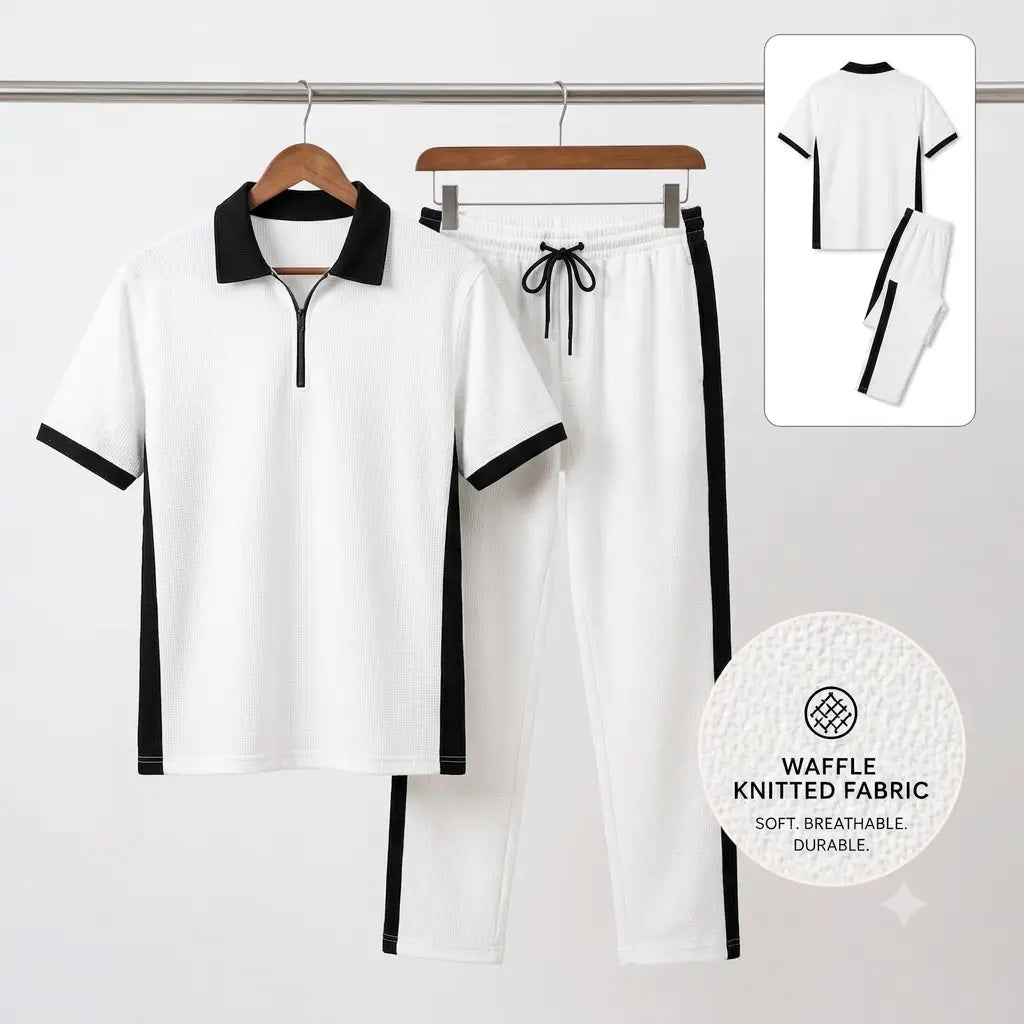 2 Pcs Men's Dri Fit Texture Track Suit