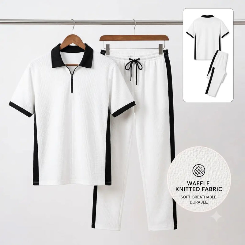 2 Pcs Men's Dri Fit Texture Track Suit
