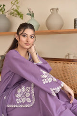 3 Pcs Women's Stitched Lawn Embroidered Suit