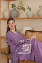 3 Pcs Women's Stitched Lawn Embroidered Suit